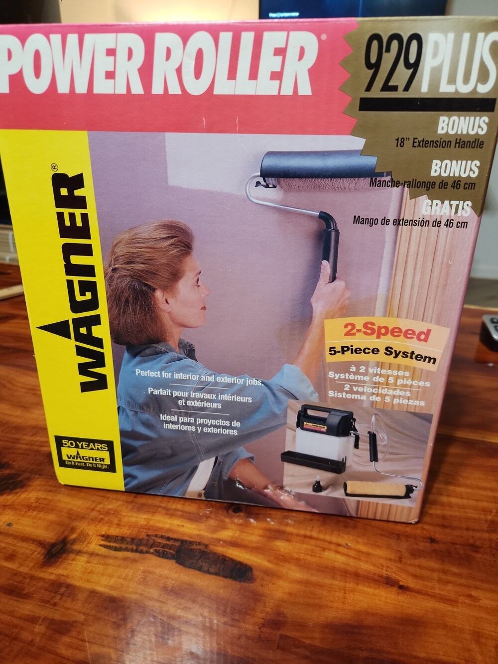 NEW Vintage Wagner Power Roller 929 Cordless Painting System Complete READ